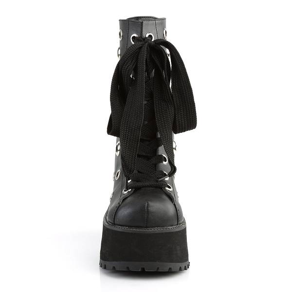 Demonia Ranger-310 Black Vegan Leather Stiefel Herren D453-896 Gothic Plateaustiefel Schwarz Deutschland SALE